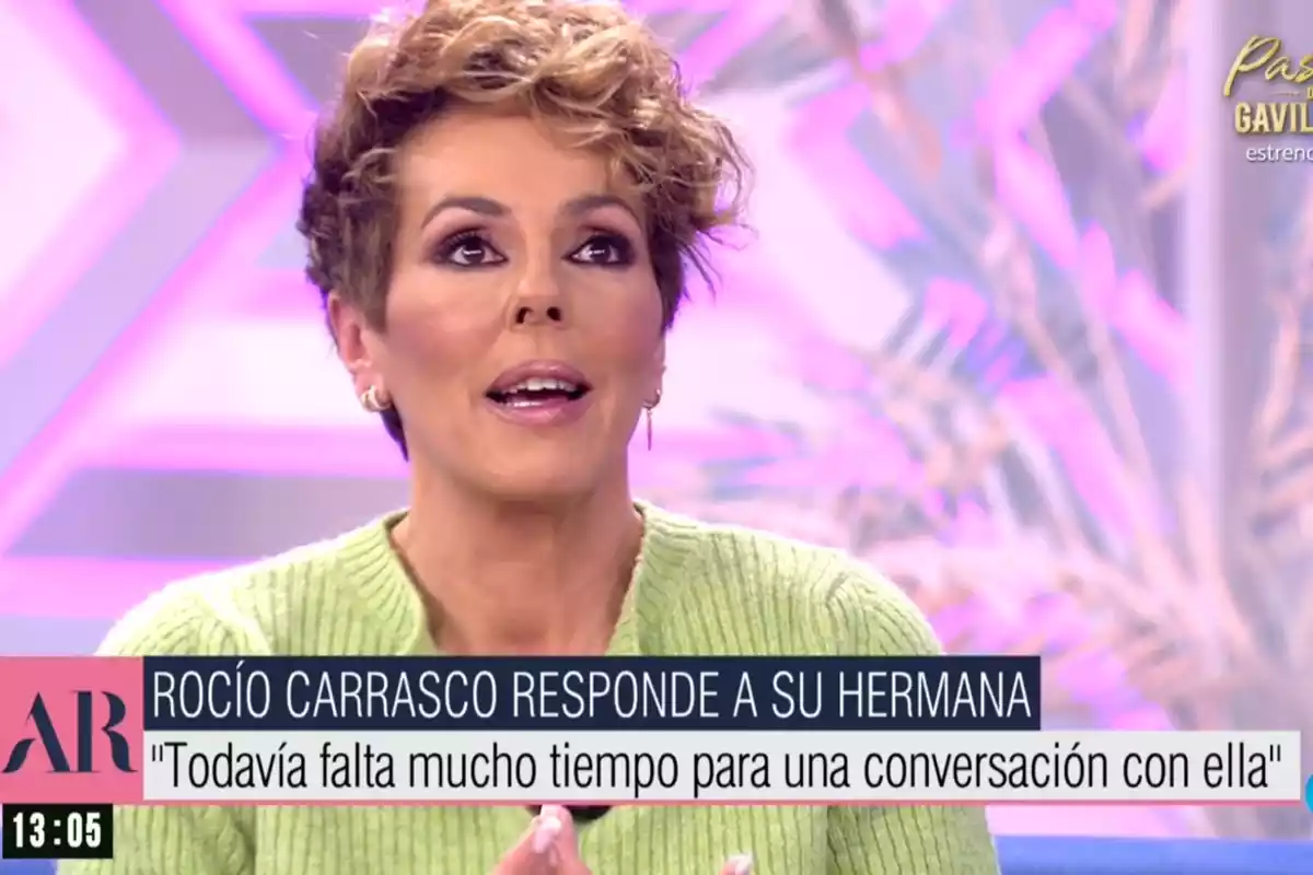 Rocío Carrasco en el plató del programa de Ana Rosa Quintana