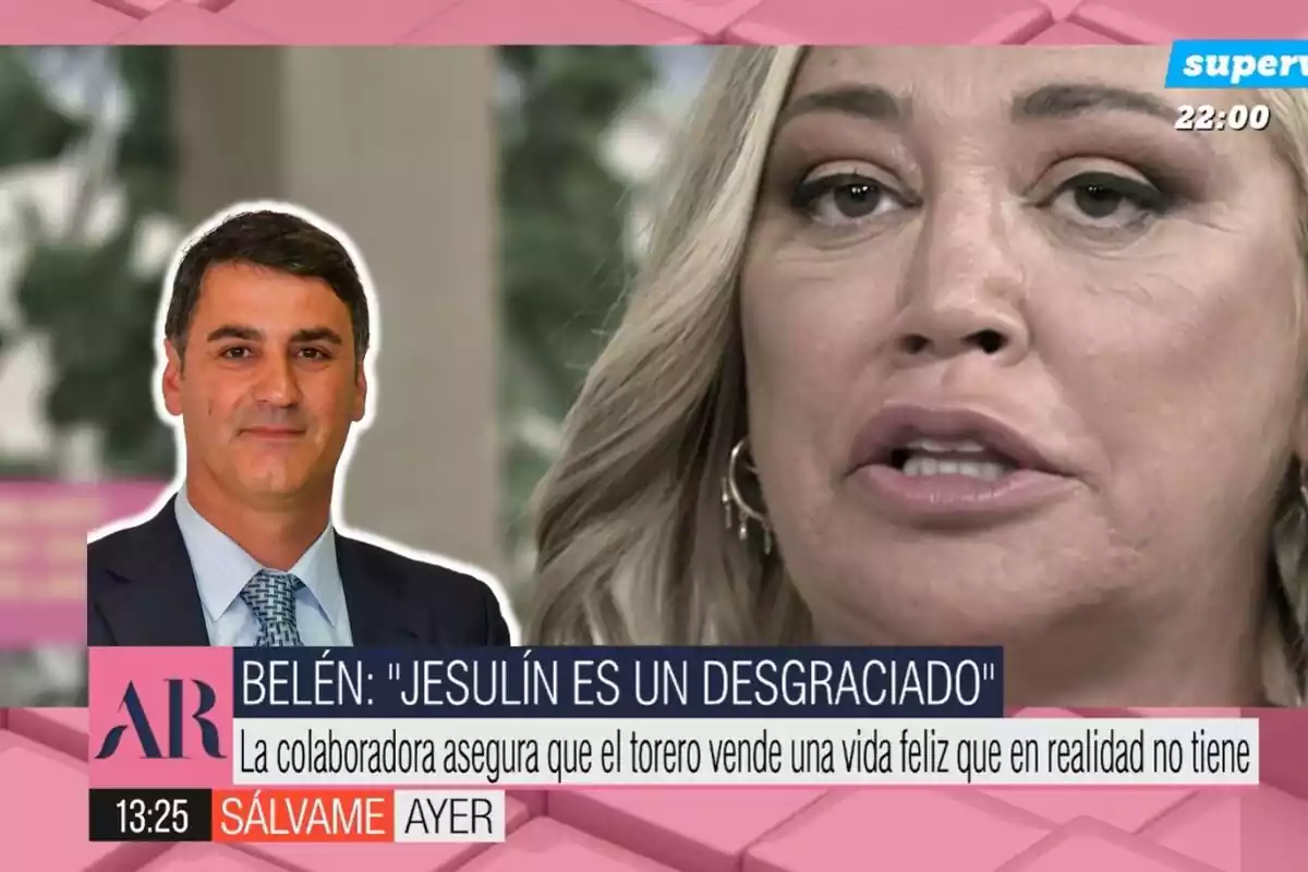 Montaje de Jesulín de Ubrique con Belén Esteban en una captura de 'El programa de Ana Rosa', el 04 de mayo de 2023