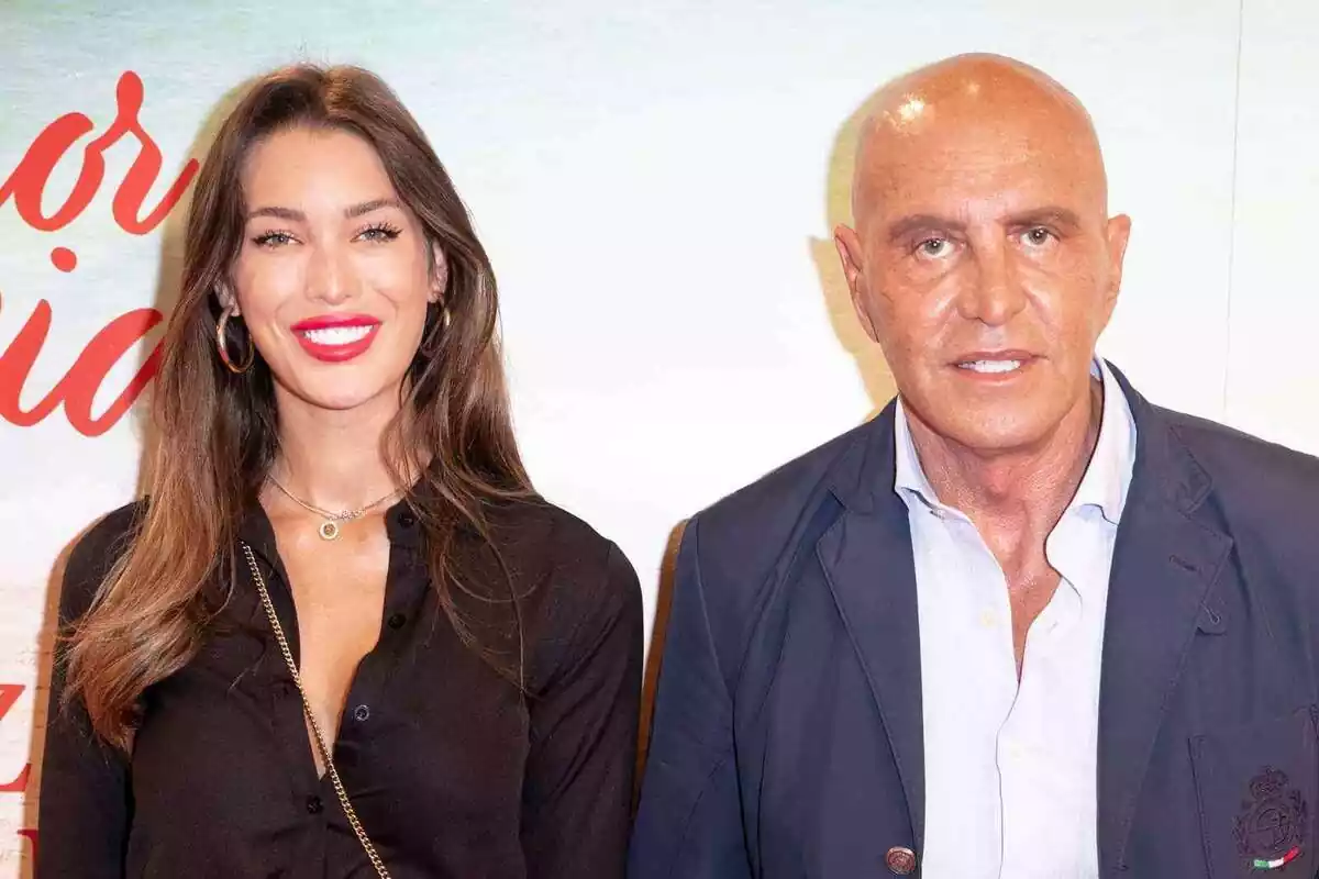 Kiko Matamoros junto a su pareja, Marta López Álamo, en el photocall de un evento Kiko Matamoros junto a su pareja, Marta López Álamo, en el photocall de un evento