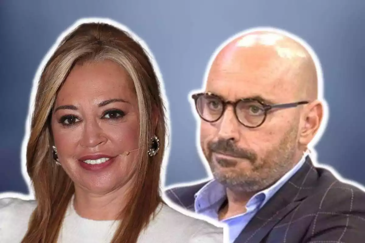 Montaje de las caras de Belén Esteban y Diego Arrabal Montaje de las caras de Belén Esteban y Diego Arrabal