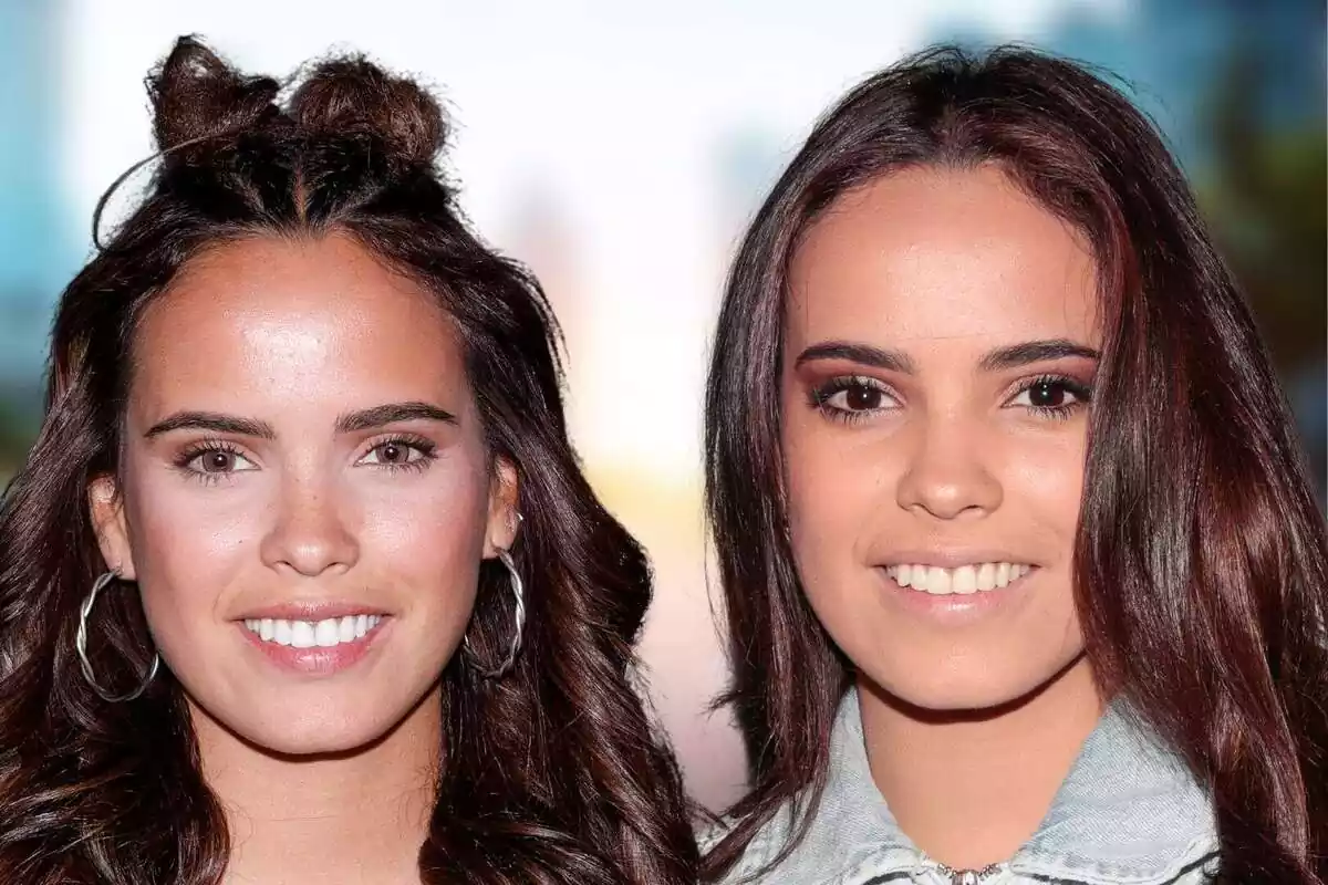 Montaje de Gloria Camila Ortega con su cambio de ojos Montaje de Gloria Camila Ortega con su cambio de ojos