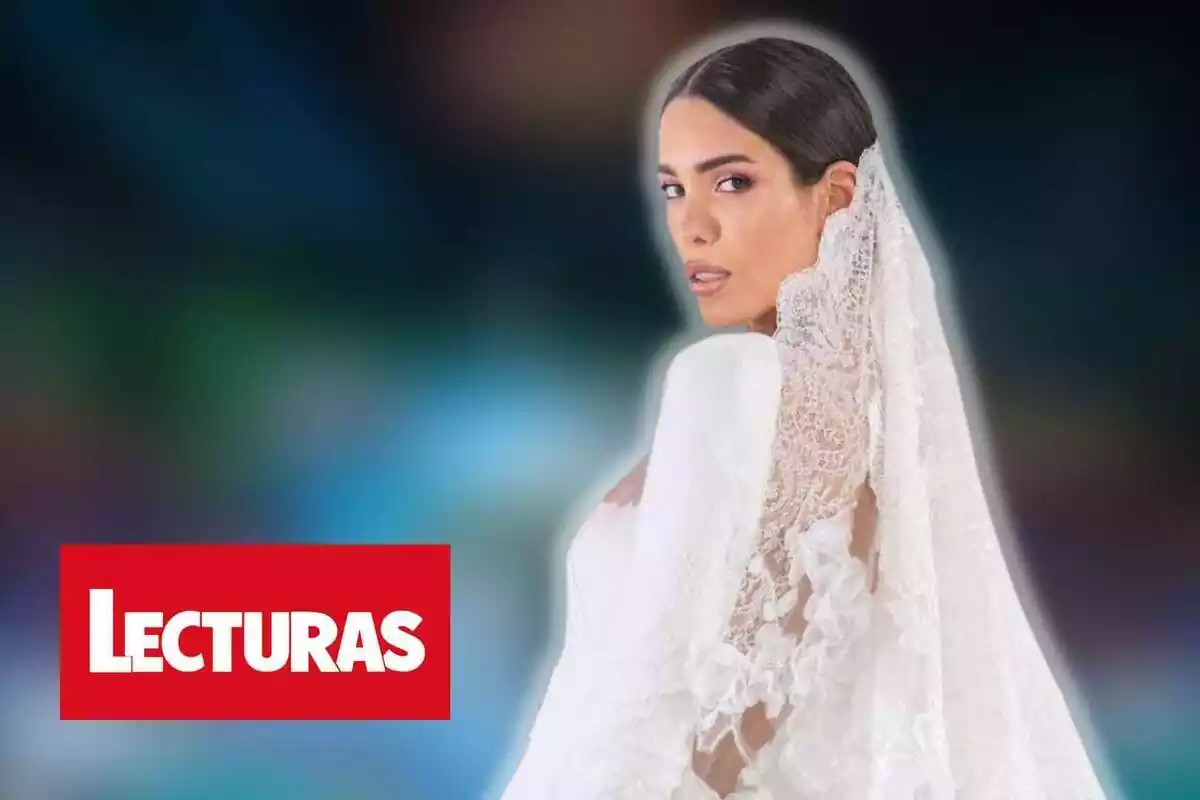 Montaje de Marta López Álamo vestida con su traje de novia y el logo de 'Lecturas' Montaje de Marta López Álamo vestida con su traje de novia y el logo de 'Lecturas'